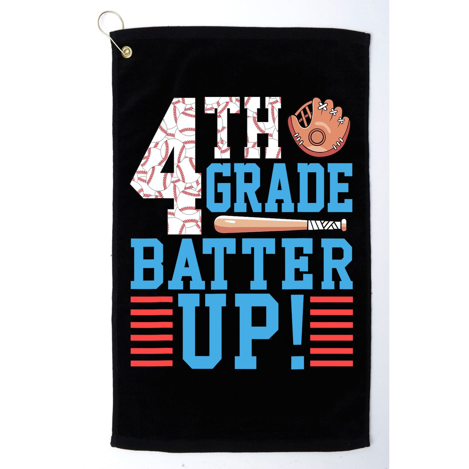 4th Grade Back To School 4th Grade Batter Up Baseball Golf Towel