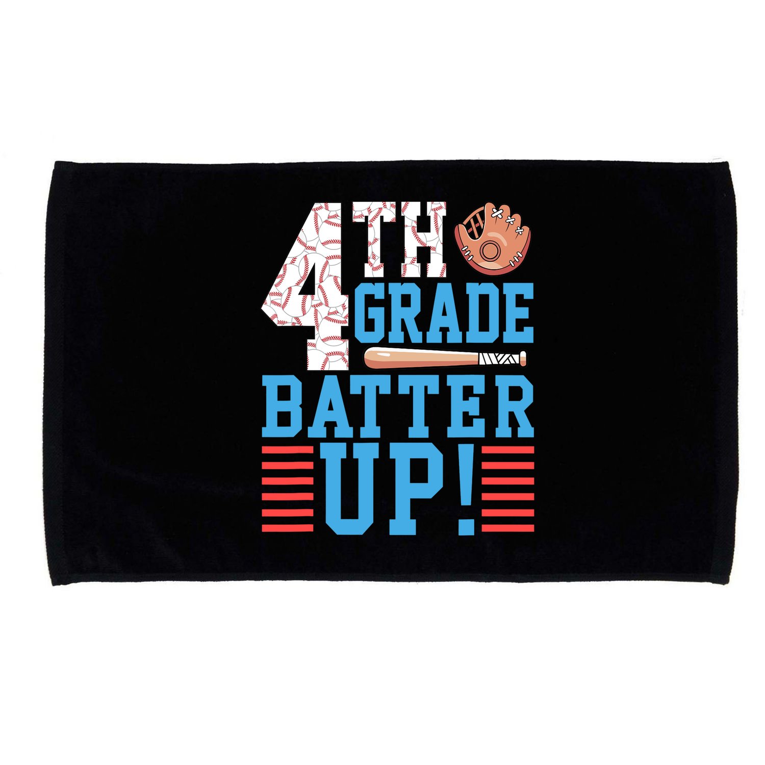 4th Grade Back To School 4th Grade Batter Up Baseball Microfiber Hand Towel