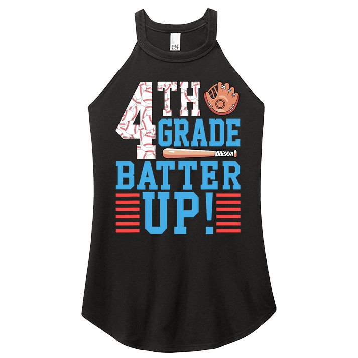 4th Grade Back To School 4th Grade Batter Up Baseball Women's Perfect Tri Rocker Tank