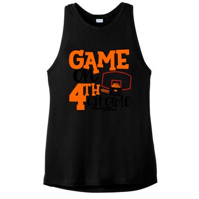 4Th Grade Basketball Game On 4Th Grade Hello Summer Gift Ladies PosiCharge Tri-Blend Wicking Tank