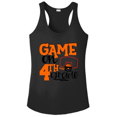 4Th Grade Basketball Game On 4Th Grade Hello Summer Gift Ladies PosiCharge Competitor Racerback Tank