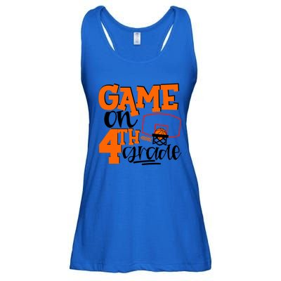 4Th Grade Basketball Game On 4Th Grade Hello Summer Gift Ladies Essential Flowy Tank