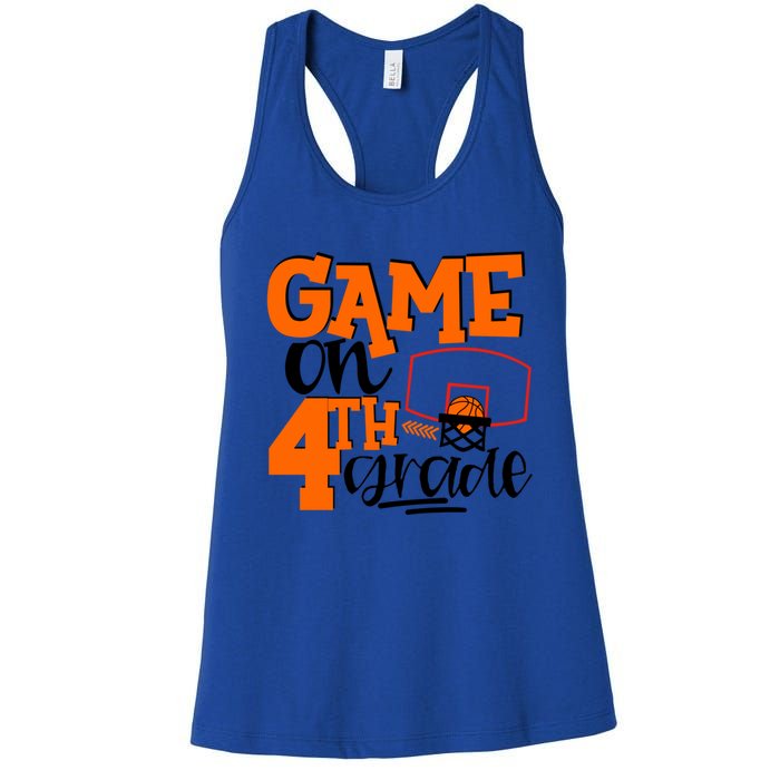 4Th Grade Basketball Game On 4Th Grade Hello Summer Gift Women's Racerback Tank