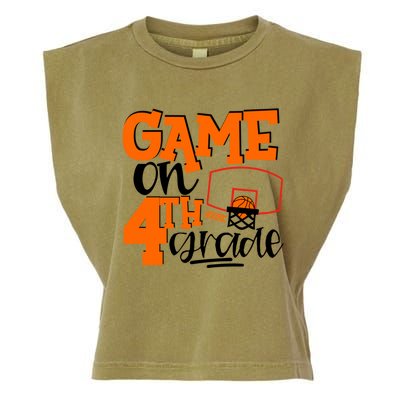 4Th Grade Basketball Game On 4Th Grade Hello Summer Gift Garment-Dyed Women's Muscle Tee