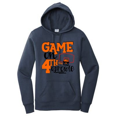 4Th Grade Basketball Game On 4Th Grade Hello Summer Gift Women's Pullover Hoodie