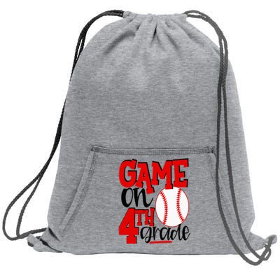 4th Grade Baseball Player 1st Day Of School Sweatshirt Cinch Pack Bag