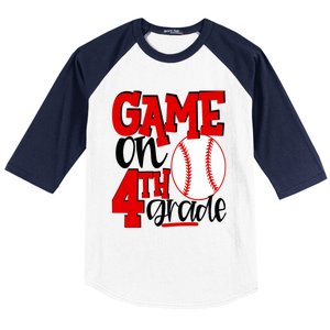 4th Grade Baseball Player Boy 1st Day Of School Baseball Sleeve Shirt