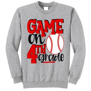 4th Grade Baseball Player Boy 1st Day Of School Tall Sweatshirt