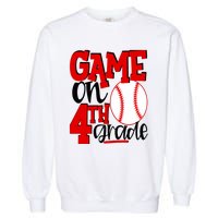 4th Grade Baseball Player Boy 1st Day Of School Garment-Dyed Sweatshirt