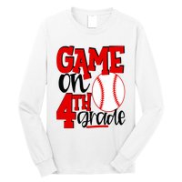 4th Grade Baseball Player Boy 1st Day Of School Long Sleeve Shirt