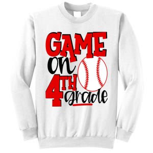 4th Grade Baseball Player Boy 1st Day Of School Sweatshirt