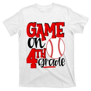 4th Grade Baseball Player Boy 1st Day Of School T-Shirt