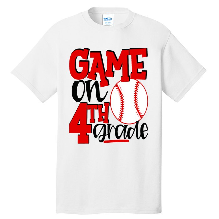 4th Grade Baseball Player Boy 1st Day Of School Tall T-Shirt