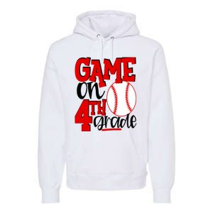 4th Grade Baseball Player Boy 1st Day Of School Premium Hoodie