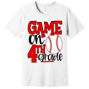 4th Grade Baseball Player Boy 1st Day Of School Premium T-Shirt