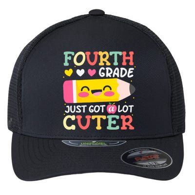 4th Grade Back To School Just Got A Lot Cuter Gift Flexfit Unipanel Trucker Cap