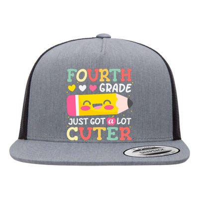 4th Grade Back To School Just Got A Lot Cuter Gift Flat Bill Trucker Hat