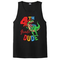 4th Grade Dude TRex Dinosaur Back To School PosiCharge Competitor Tank