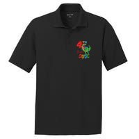 4th Grade Dude TRex Dinosaur Back To School PosiCharge RacerMesh Polo