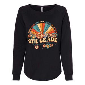 4th Grade Dream Team Groovy Rainbow Back To School Teacher Womens California Wash Sweatshirt