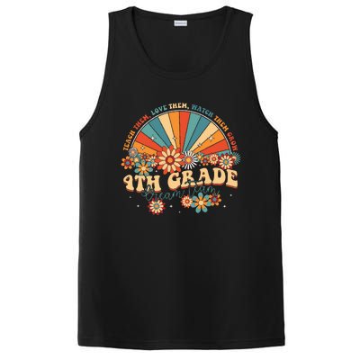 4th Grade Dream Team Groovy Rainbow Back To School Teacher PosiCharge Competitor Tank