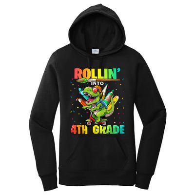 4th Grade Dinosaur Back To School First Day Of School Boy Women's Pullover Hoodie