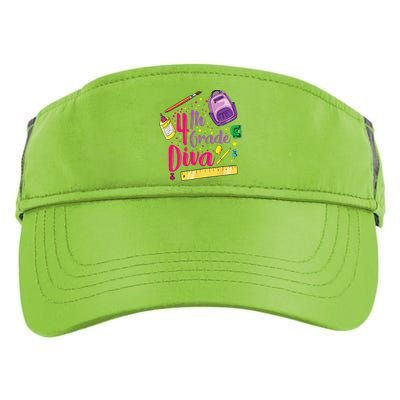 4th Grade Diva First Day Of School Clothes Gift Adult Drive Performance Visor