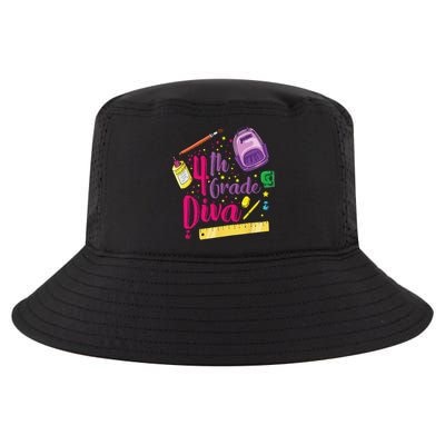 4th Grade Diva First Day Of School Clothes Gift Cool Comfort Performance Bucket Hat