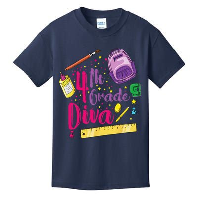 4th Grade Diva First Day Of School Clothes Gift Kids T-Shirt