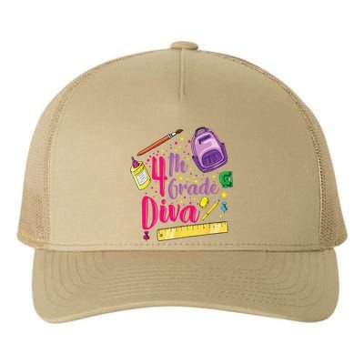 4th Grade Diva First Day Of School Clothes Gift Yupoong Adult 5-Panel Trucker Hat