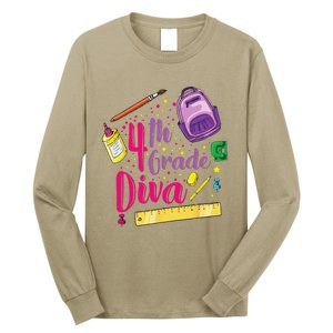 4th Grade Diva First Day Of School Clothes Gift Long Sleeve Shirt