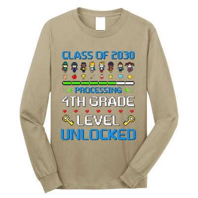 4th Grade First Day Of School Class Of 2030 Video Games Long Sleeve Shirt