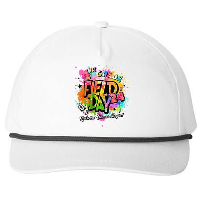 4th Grade Field Day 2024 Let The Games Begin Teachers Snapback Five-Panel Rope Hat