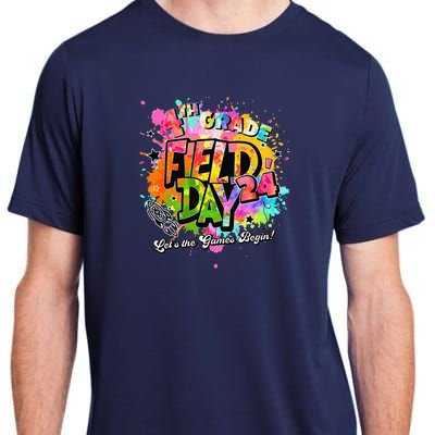 4th Grade Field Day 2024 Let The Games Begin Teachers Adult ChromaSoft Performance T-Shirt