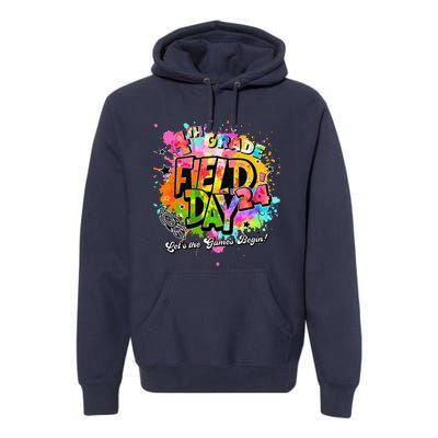 4th Grade Field Day 2024 Let The Games Begin Teachers Premium Hoodie