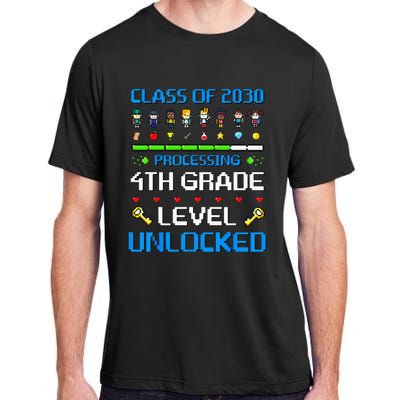 4th Grade First Day Of School Class Of 2030 Video Games Adult ChromaSoft Performance T-Shirt