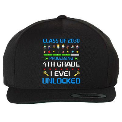 4th Grade First Day Of School Class Of 2030 Video Games Wool Snapback Cap