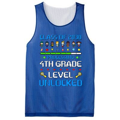 4th Grade First Day Of School Class Of 2030 Video Games Mesh Reversible Basketball Jersey Tank