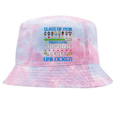 4th Grade First Day Of School Class Of 2030 Video Games Tie-Dyed Bucket Hat