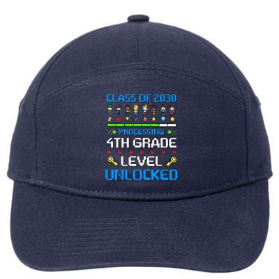 4th Grade First Day Of School Class Of 2030 Video Games 7-Panel Snapback Hat