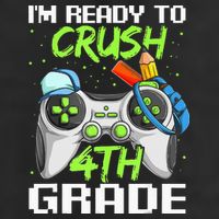 4Th Grade Gamer  Ready To Crush Fourth Grade 7 Panel Mesh Trucker Snapback Hat