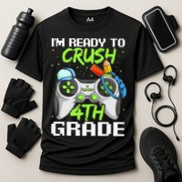 4Th Grade Gamer  Ready To Crush Fourth Grade Cooling Performance Crew T-Shirt