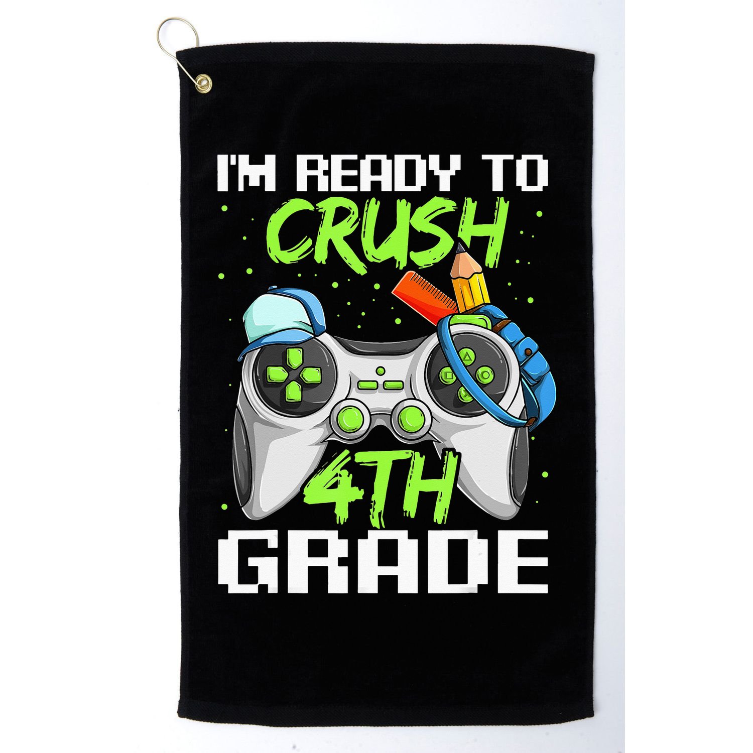 4Th Grade Gamer  Ready To Crush Fourth Grade Golf Towel