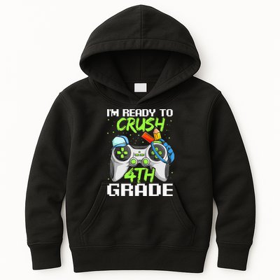4Th Grade Gamer  Ready To Crush Fourth Grade Kids Hoodie