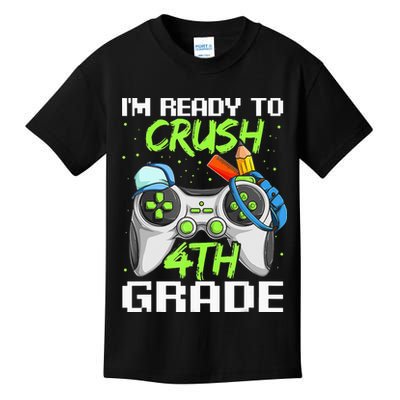 4Th Grade Gamer  Ready To Crush Fourth Grade Kids T-Shirt