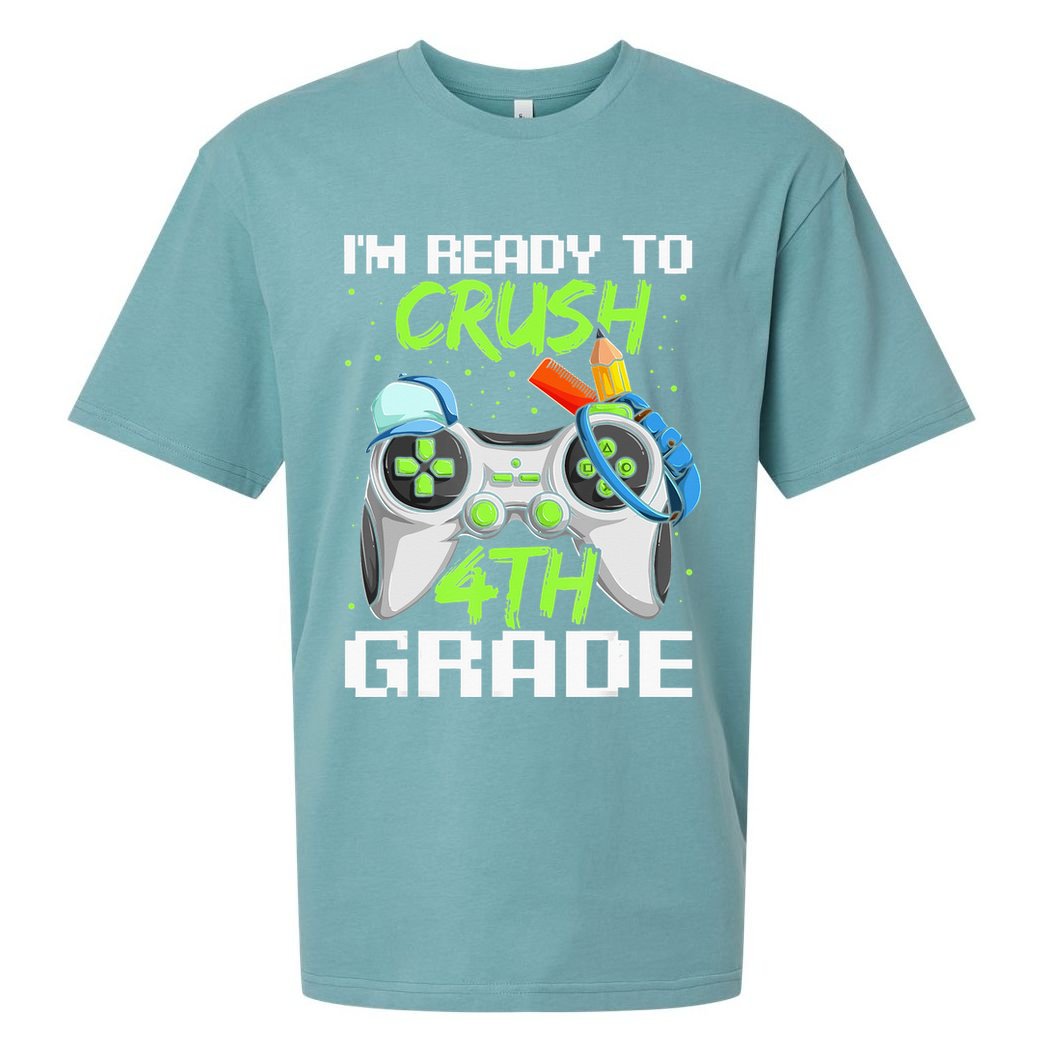 4Th Grade Gamer  Ready To Crush Fourth Grade Sueded Cloud Jersey T-Shirt