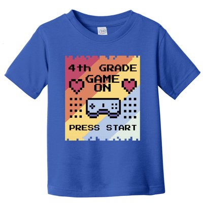 4Th Grade Game To School Vintage Fourth Grade Gift Toddler T-Shirt