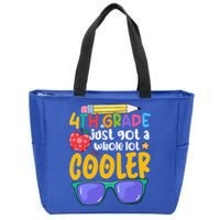 4Th Grade Just Got A Whole Lot Cooler Team Fourth Grade Gift Zip Tote Bag