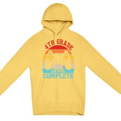 4th Grade Level Complete Last Day Of School Graduation Premium Pullover Hoodie