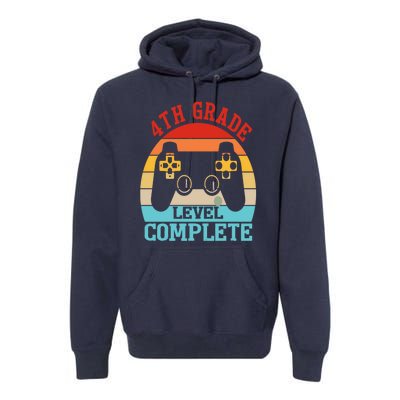 4th Grade Level Complete Last Day Of School Graduation Premium Hoodie